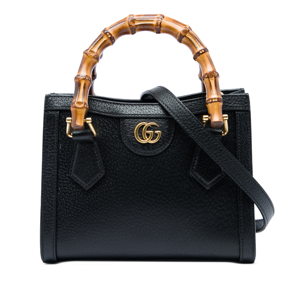 Pre-Loved Gucci Small Calfskin Bamboo Diana Satchel